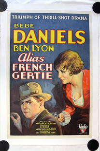 Alias French Gertie (1930) US One Sheet Movie Poster LB: Alias French Gertie (1930) US One Sheet Movie Poster LB, Please refer to the attached photos to determine the condition of this original vintage item. Note: LB means Linen Backed. Ready for you to