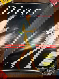 Dior Eau Savage 01 - Art By Rene Gruau (1990's) 46.5x68.75 US Advertising Poster - Double Sided: Dior Eau Savage 01 - Art By Rene Gruau (1990's) 46.5x68.75 US Advertising Poster - Double Sided, Please refer to the attached photos to determine the condition of this original vintage item. Note: LB