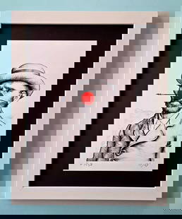 AIDAN FLUX | Hand Signed Authentic LtdED Print Framed Vincent van Gogh with COA: This is a one-of-a-kind Hand Signed Authentic Giclee by AIDAN FLUX. From his Series " Universal Icons" The artist has created a stunning piece of art that features a powerful message about women's emp