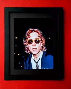 ALEXANDER DULAC | JOHN LENNON Hand Signed Authentic Print Edition of 10 COA+: My art is a celebration of the grandeur and splendor of the Legends of our Time. Through my portraits, I seek to immortalize those who not only define but also inspire aspiration and luxury in our con