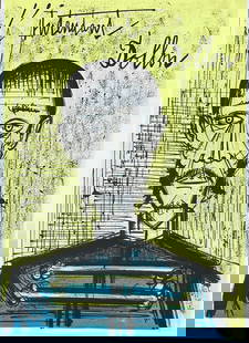 Bernard Buffet Liutenant Dollon Original Lithograph 1968: Artist: Bernard Buffet Country: France Title: Liutenant Dollon Medium: Original Lithograph Marks: Not Signed, not numbered Printed: 1968 Atelier Descilee a Tournai, France Paper: Vellum 9