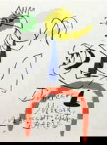 Joan Miro Lithograph 52 Art in Posters 1959: Title: Derriere le miroir Artist: Joan Miro Country: Spain Medium: Lithograph Paper size: 12.50 X 9.50 inch Printed: 1959 by Mourlot Freres, France Provenance: Art in posters Book 1959 
