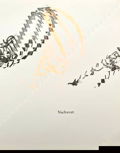 Max Ernst Original Lithograph 1970 Nashwort: Artist: Max Ernst Country: Germany / France Title: Nashwort Medium: Original Lithograph Marks: Not signed, not numbered Paper: 13 x 9.5 inch Printed: 1970 by Manus Presse Provenance: