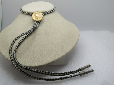 Vintage Praying Hands Bolo Tie, 1950's-1960's, 32"