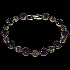 Vintage Weiss Rhinestone Bracelet
