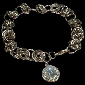 Sterling Silver Circle Charm Bracelet