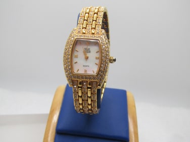Nolan Miller Rhinestone Ladies' Watch, Quartz, Works, 7", 1990's-2000's