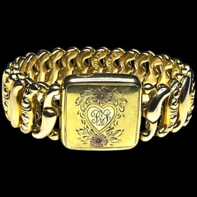 Vintage American Queen Pitman & Keeler Sweetheart Expandable Bracelet