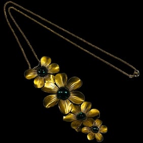 Estate Articulated Flower Necklace