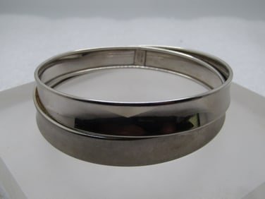 Vintage Sterling Coiled Bangle Bracelet, Signed JCM 8", 2010's-2020, Unisex