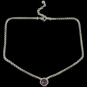 Estate JAI John Hardy Sterling Silver Amethyst Necklace