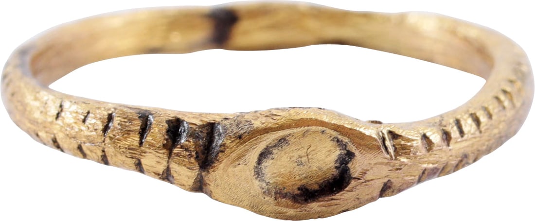 FINE ROMAN PROSTITUTE'S RING, C.100-300 AD, SIZE 7 3/4 (1 of 5)