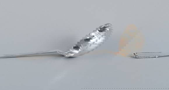 Georg Jensen Beaded. Sterling silver gravy ladle.: Title:Georg Jensen Beaded. Sterling silver gravy ladle. Description:Georg Jensen Beaded. Sterling silver gravy ladle. Post-1945 hallmark. In excellent condition. Dimensions: L 19.0 cm. Reserve: $364.0