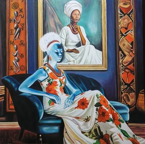 Elegant Soul of Lady Àṣàkẹ́ - 21st Century, Contemporary, Figurative Art,