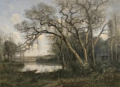 Louis Aime Japy "Springtime, Oil on Canvas, Monumental, Sotheby's Provenance