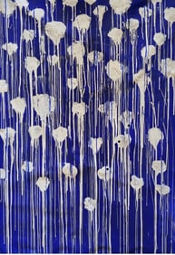 Large Painting IN THE STYLE OF/MANNER OF Cy Twombly On Canvas Hand Signed