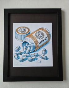 Chiara Bellini + "Versace Comfort Pills" Original Hand Signed Print | COA