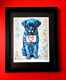 ALEXANDER DULAC | MY BANKSY PUPPY Hand Signed Print Edition of 10 COA