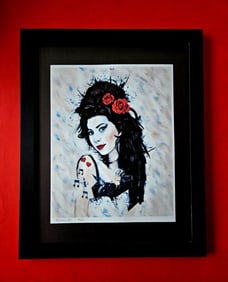 ALEXANDER DULAC | MY AMY WINEHOUSE Hand Signed Authentic Print Ed. of 10 COA
