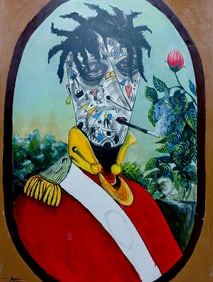 Solitude 2 - 21st Century, Contemporary, Neo-Expressionism, Mixed Media, Africa, 2022