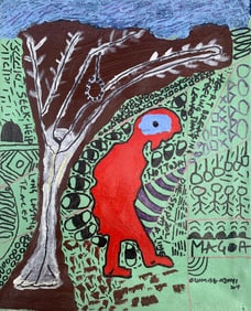 Magoa (Live Another Day) - 21st Century, Contemporary, Abstract, Miniature, 2024