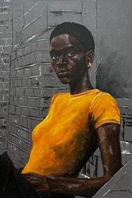 Soul of the City - 21st Century, Contemporary, Figurative Portrait, Africa Women, 2024