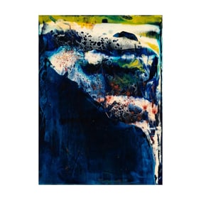 ALEXIO BERMAN Mixed Media Modernist Abstract Winter Wave 2008