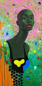 My Artificial Gaze -21st Century, Contemporary, Surrealism, African Nature Woman, 2024
