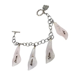 Rare! Vintage Mario Buccellati Silver Quartz Calla Lily Bracelet