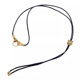Gucci 18k Yellow Gold Le Marche des Merveilles Tiger Bolo Tie Necklace