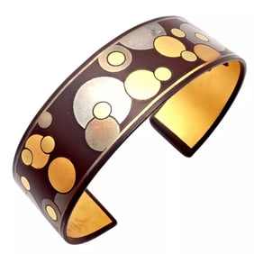 Rare! Vintage Tiffany & Co. Angela Cummings Black Iron 24k Gold Cuff Bracelet