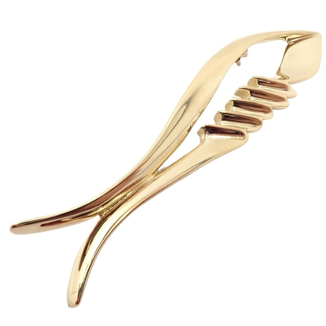 Rare! Authentic Vintage Tiffany & Co 18k Yellow Gold Picasso Fish Brooch Pin '83 (1 of 8)
