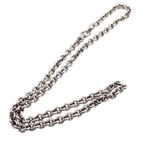Authentic! Tiffany & Co Sterling Silver Circle Link Long 32" Chain Necklace