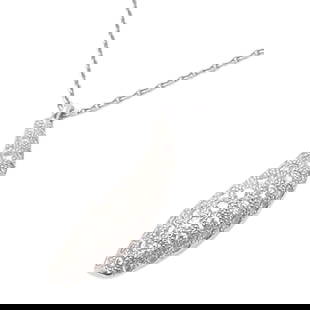 Authentic! Tiffany & Co 18k White Gold Frank Gehry Diamond Fish Necklace: Authentic! Tiffany & Co 18k White Gold Frank Gehry Diamond Fish Necklace Authentic! Tiffany & Co 18k White Gold Frank Gehry Diamond Fish Necklace Product Description About This Piece: Metal: 18k White