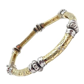 Vintage SeidenGang 18k Yellow + White Gold Diamond Laurel Collection Bracelet