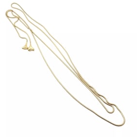 Authentic! Vintage Tiffany & Co 18k Yellow Gold 51" Extra Long Ginkgo Necklace