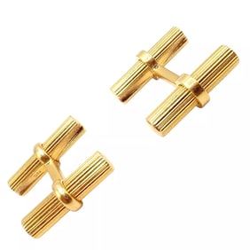 Vintage! Authentic Van Cleef & Arpels 18k Yellow Gold Bar Cufflinks