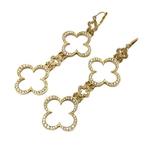 Ultra Rare Large Loree Rodkin 18k Yellow Gold 3ctw Diamond Cross Earrings