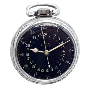 Hamilton GCT Pocket Watch 22 Jewels Dates To 1942 Keeps Exceptional Time 4992B