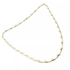Authentic! Tiffany & Co Peretti 18k Yellow Gold Vintage Teardrop Necklace 15.75"