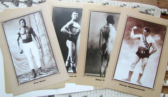 RUSSIAN early 20th CENTURY WRESTLERS SET of 16 POSTERS gay interest: Original folder. Size 11 1/2 by 16 1/4" Perfect condition. Description in English. Printed in 2002 Please see my other auctions Reserve: $28.00 Shipping: Domestic: Flat-rate of $25.00 to anywhere