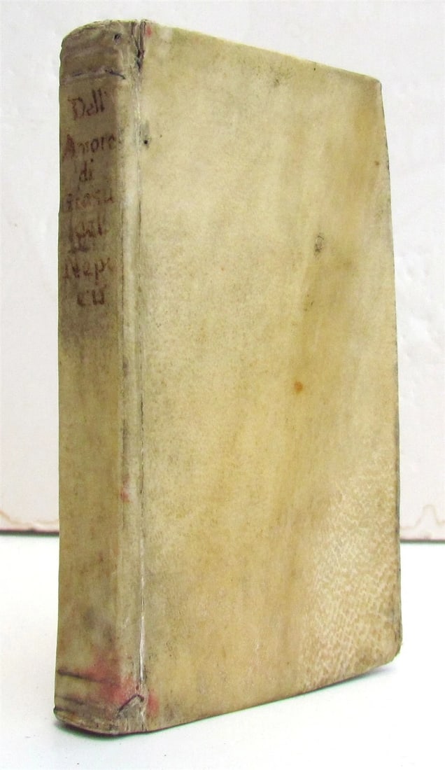 1712 JESUIT F. Nepveu Dell' Amore di Giesu e de Mezzi antique VELLUM BOUND (1 of 5)