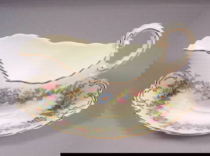 VINTAGE Coalport MAYTIME Gravy Boat Sauce Under Plate England Pink Blue: This is one exceptional Gravy/Sauce Boat with detached underplate made by Coalport, England in the Maytime pattern. It is very rare and hard to find piece. The pattern includes the pink, yellow. blue