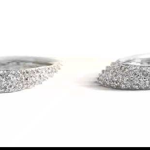 Round Pave Diamond Eternity Wedding Band Ring 14K White Gold, 2.88 Grams: Round Pave Diamond Eternity Wedding Band Ring 14K White Gold, 2.88 Grams This is a beautiful diamond ring to wear as a wedding band or statement ring. Please let us know if you have any questions. Dia