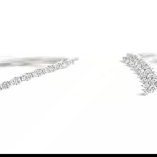 Curved Diamond Chevron V-Shaped Wedding Band Ring 14K White Gold, .30 CTW: Curved Diamond Chevron V-Shaped Wedding Band Ring 14K White Gold, .30 CTW This is a lovely ring that can be worn as a wedding band, anniversary ring or statement ring. Don't hesitate to ask any questi