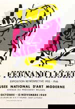 Fernand Leger Lithograph 31 Musee d'art modern Art in Posters 1959: Artist: Fernand Leger Country: France Title: Musee national d'art modern Medium: Lithograph Paper size: 12.50 x 9.50 inch Printed: 1959 by Mourlot Freres, France Provenance: Art in Posters Book 1959