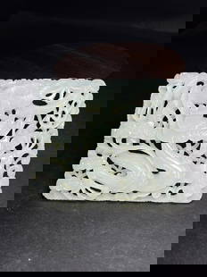 Openwork Chinese Hetian Jade Carved Dragon Pendant: Title: Openwork Chinese Hetian Jade Carved Dragon Pendant Date/Period: After2000 Origin: Chinese Dimension: 87x9x75(mm) 3.43x0.35x2.95(inches) Weight 0.19 lbs/87g Materials: Hetian Jade Reserve: $520.