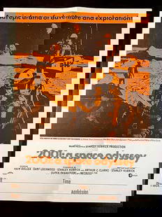 2001: A Space Odyssey (1968) UK One Sheet Movie Poster: 2001: A Space Odyssey (1968) UK One Sheet Movie Poster, Please refer to the attached photos to determine the condition of this original vintage item. Note: LB means Linen Backed. Ready for you to fram