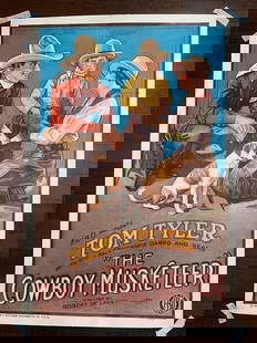 Cowboy Musketeer - Tom Tyler (1925) US One Sheet Movie Poster LB: Cowboy Musketeer - Tom Tyler (1925) US One Sheet Movie Poster LB, Please refer to the attached photos to determine the condition of this original vintage item. Note: LB means Linen Backed. Ready for y