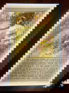 Floralies Gantoises - Belgian State Railways - De Rycker & Mendel (1913) 25.125x40 Belgian: Floralies Gantoises - Belgian State Railways - De Rycker & Mendel (1913) 25.125x40 Belgian Exhibition Poster LB, Please refer to the attached photos to determine the condition of this original vintage